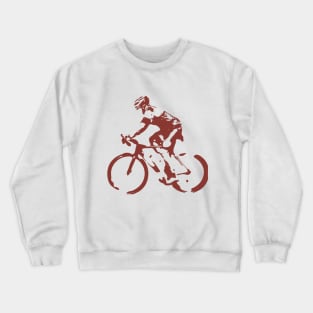 Riding on a road racing bike Crewneck Sweatshirt